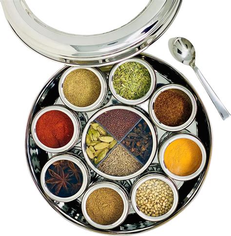 stainless steel indian spice box